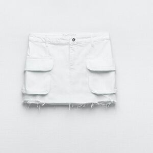 NWT Zara white cargo skirt with pockets